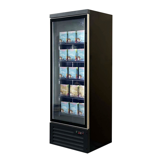 Commercial Glass Showcase Display Refrigerator for Drinks with Fan Cooling and LED Lighting