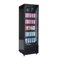 Commercial Showcase Glass Cabinet Single Door Refrigerator Bottom-Mounted