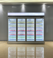 Commercial Glass Door Beverage Freezer with Fan Cooling & Digital Control for Retail Display