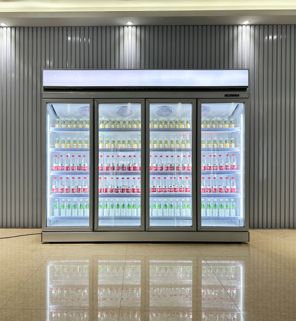 Commercial Glass Door Beverage Freezer with Fan Cooling & Digital Control for Retail Display