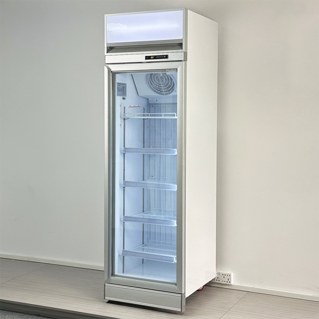 500L Upright Glass Door Freezer for Retail Display Cooling