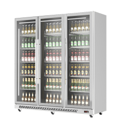 Triple Door Commercial Display Refrigerator for High-Traffic Retail