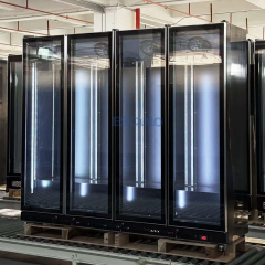 4 Door Glass Display Refrigerator for Commercial Beverage Cooling
