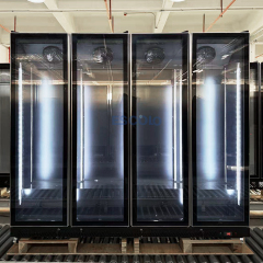 4 Door Glass Display Refrigerator for Commercial Beverage Cooling