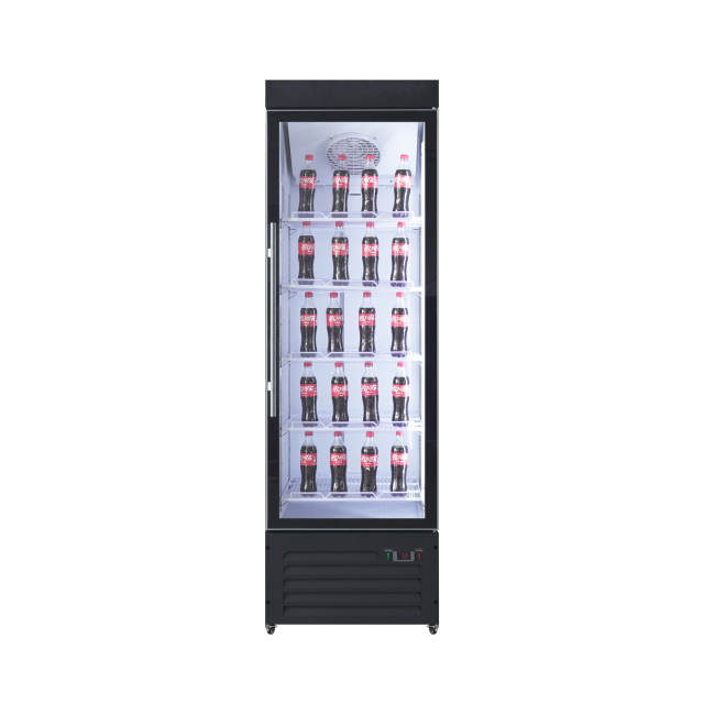 Full Glass Door Commercial Beverage Display Refrigerator with LED Lighting
