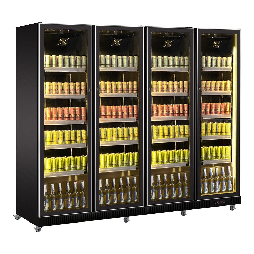 Retail System Display Cooler Featuring Fan Cooling System and Branded Compressor for Grocery Store