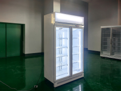 Retail System Display Cooler Featuring Fan Cooling System and Branded Compressor for Grocery Store