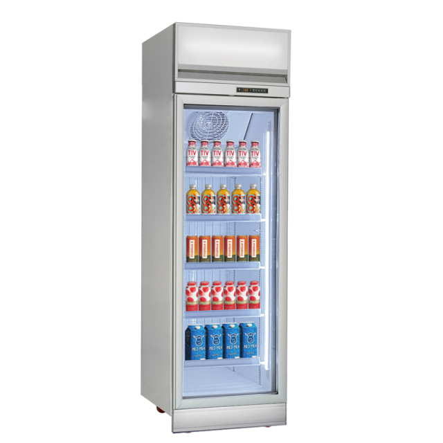 Retail System Display Cooler Featuring Fan Cooling System and Branded Compressor for Grocery Store