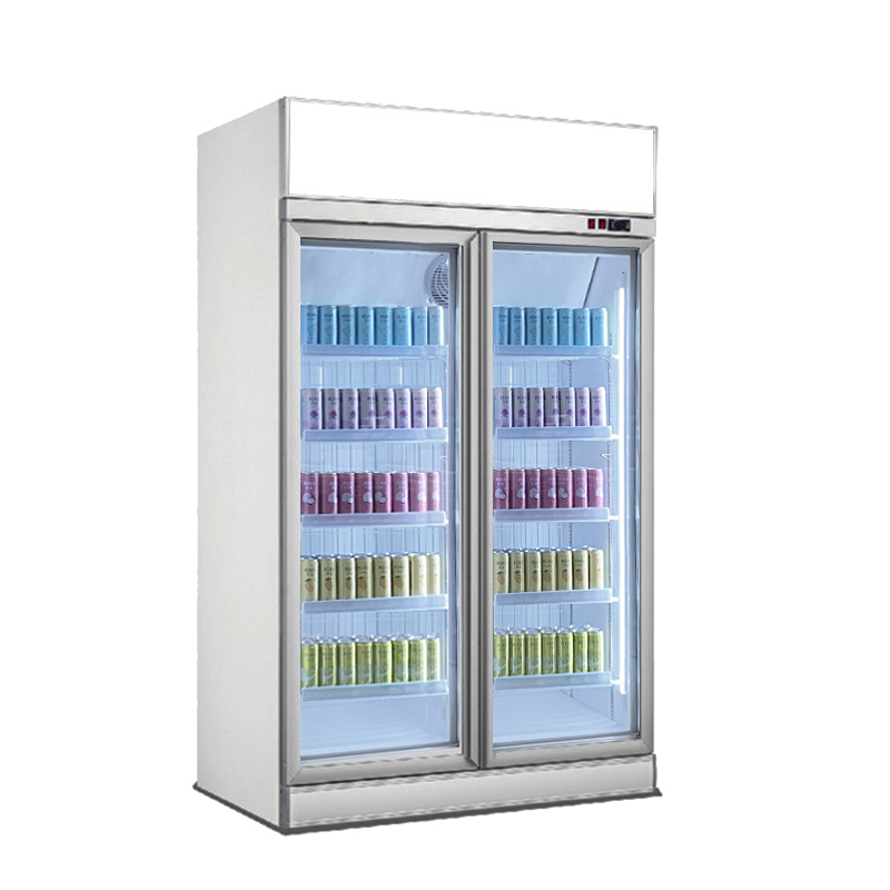Retail System Display Cooler Featuring Fan Cooling System and Branded Compressor for Grocery Store