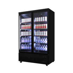 Two Door Commercial Refrigerator for Supermarkets & Retail Display with Fan cooling & LED Lighting