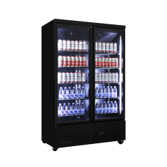 Double Door Beverage Display Cooler for Retail & Supermarkets