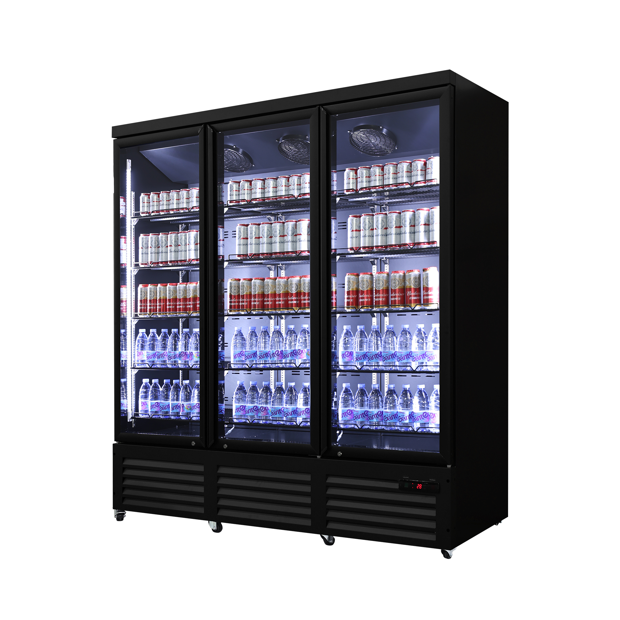 Upright Display Refrigerator for Convenience Store Beverage Merchandising