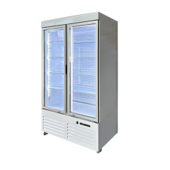 Double Tempered Glass Digital Temperature Controller Energy Drink Display Fridge for Fast Food Restaurant