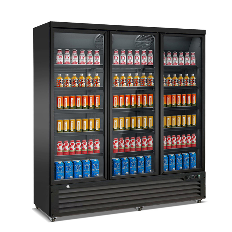 Commercial Beverage Display Refrigerator Upright Glass Showcase Cooler for Retail