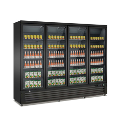 Commercial Beverage Cooler Upright Display Refrigerator for Retail with LED Fan Cooling