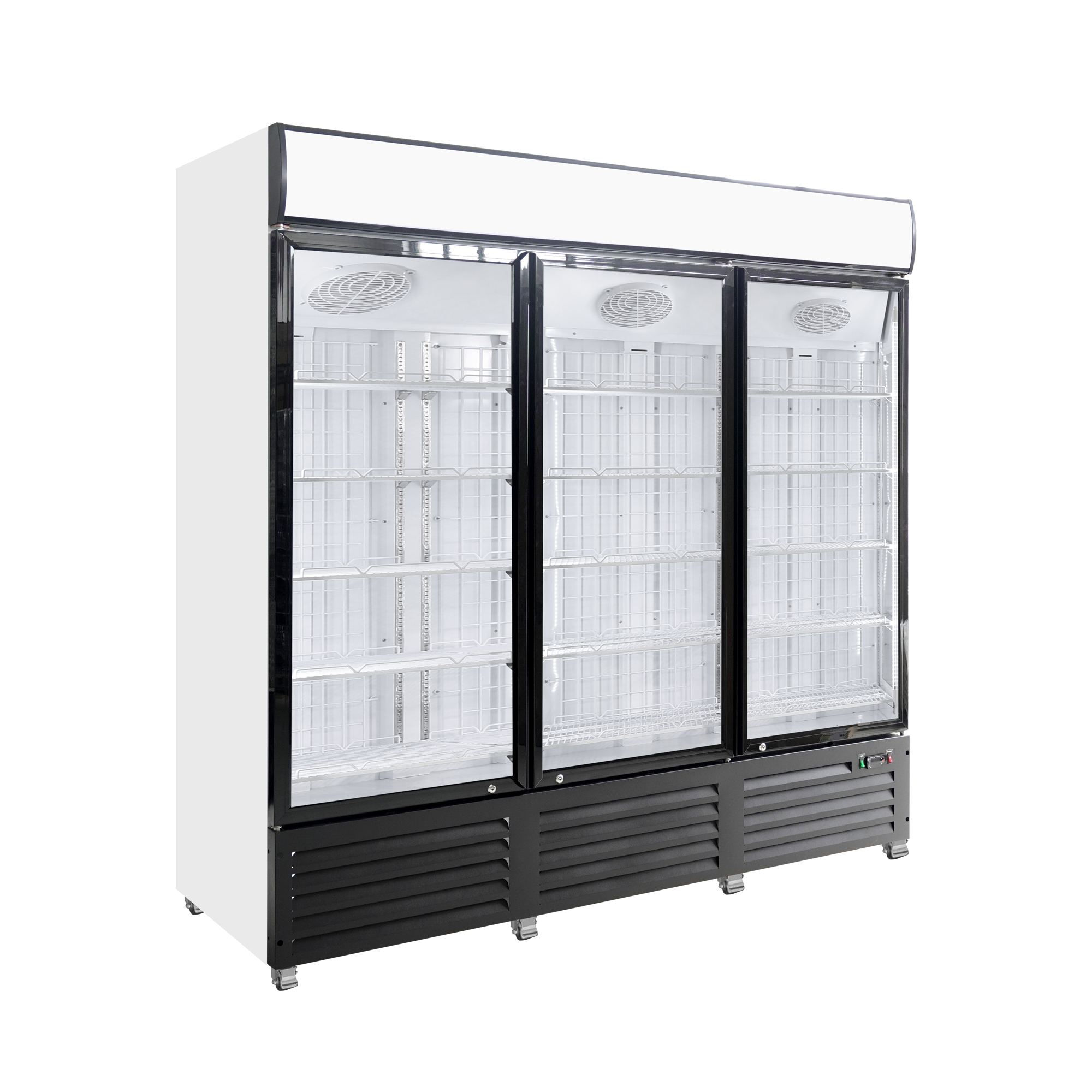 Commercial Triple Glass Door Cooler for High-Visibility Beverage Retail