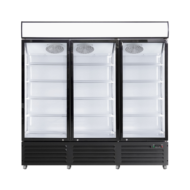Commercial Triple Glass Door Beverage Cooler for Retail Display Upright Glass Door Refrigerator
