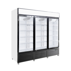 Commercial Triple Glass Door Beverage Cooler for Retail Display Upright Glass Door Refrigerator