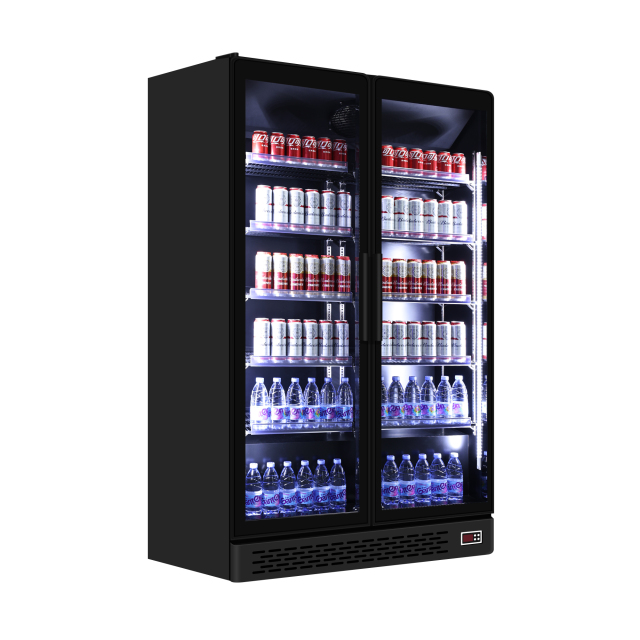 Glass Door LED Beverage Cooler for Retail Display Merchandiser Refrigerator