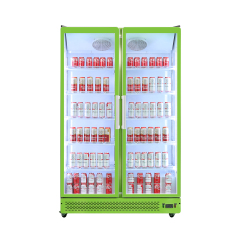 Glass Door LED Beverage Cooler for Retail Display Merchandiser Refrigerator