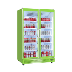 Glass Door LED Beverage Cooler for Retail Display Merchandiser Refrigerator