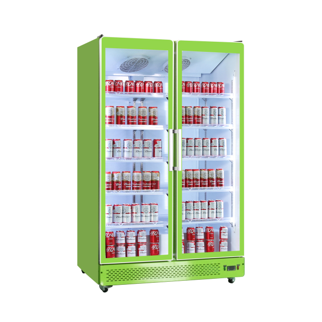 Glass Door LED Beverage Cooler for Retail Display Merchandiser Refrigerator