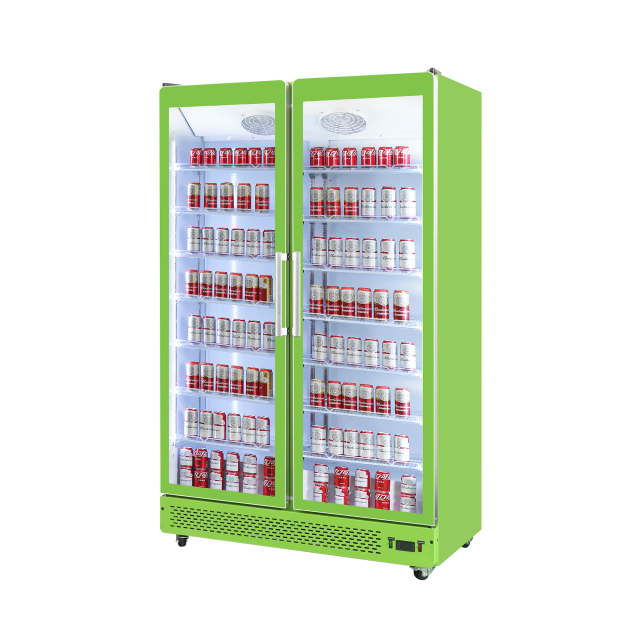 Glass Door Beverage Cooler Hinged Glass Door Refrigerator for Retail Display Chiller