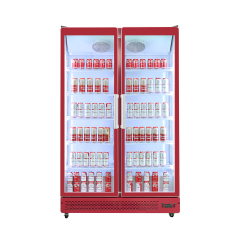 Glass Door LED Beverage Cooler for Retail Display Merchandiser Refrigerator