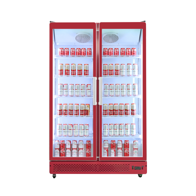 Glass Door LED Beverage Cooler for Retail Display Merchandiser Refrigerator