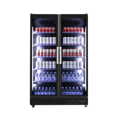 Glass Door LED Beverage Cooler for Retail Display Merchandiser Refrigerator