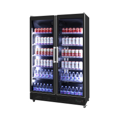 Glass Door Beverage Cooler Hinged Glass Door Refrigerator for Retail Display Chiller