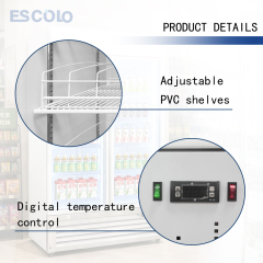 1800L Triple Door Aluminum-Frame Merchandising Refrigerator for Supermarkets Beverage Displays