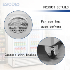 1800L Triple Door Aluminum-Frame Merchandising Refrigerator for Supermarkets Beverage Displays