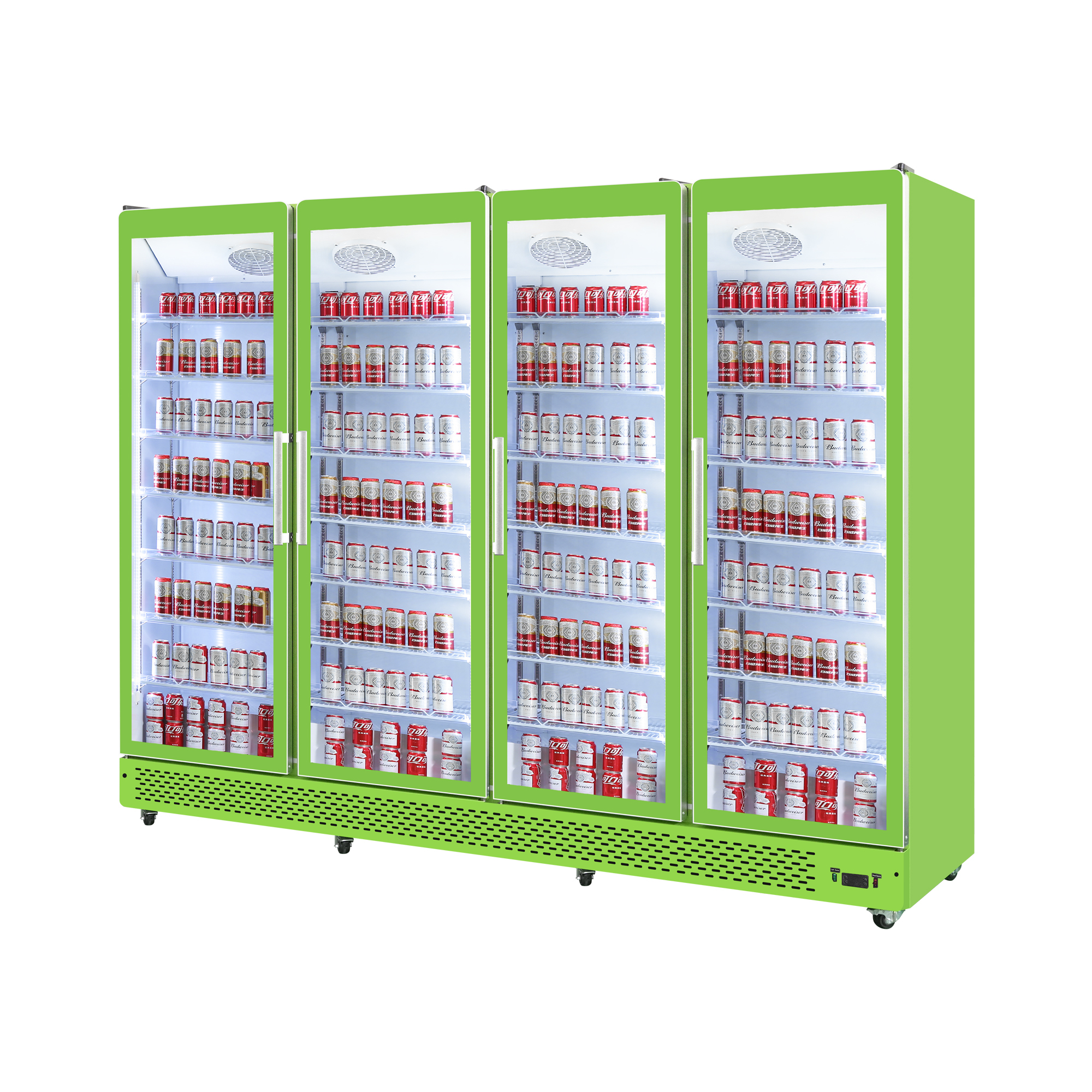 4 Door Supermarket Display Freezer with Full Glass Door for Retail Display Cabinet