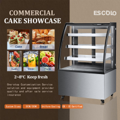 Modern Commercial Bakery Display Refrigerator for Dessert Merchandising