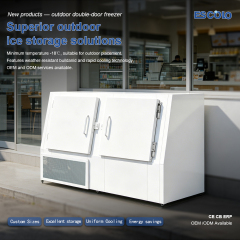 Heavy Duty Outdoor Ice Freezer with Copper Coil for Beach Bar & Restaurant