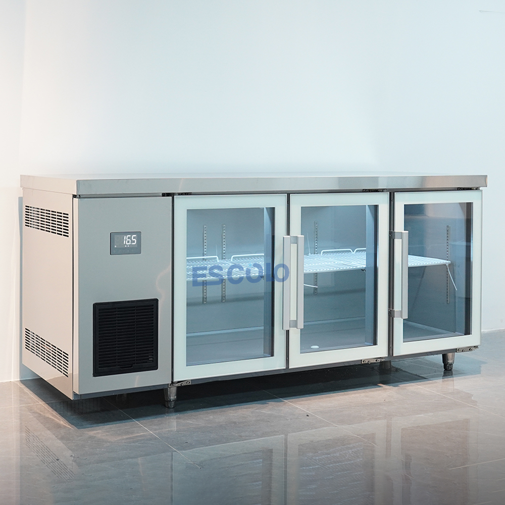 201 Stainless Steel Under Counter Freezer Self Closing Door Fan Cooling for Restaurant Kitchen