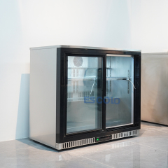 Commercial Bar Cooler 2 Layer Chrome Shelves Pre-Painted Steel for Beverage Shop