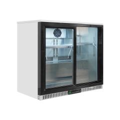 Elitech Controller Back Bar Cooler Double Door Outer Pre-Painted Steel for Convenience Store