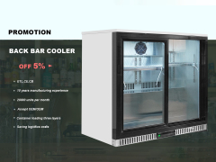 Elitech Controller Back Bar Cooler Double Door Outer Pre-Painted Steel for Convenience Store