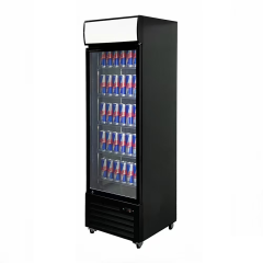 Glass Door Beverage Display Fridge – Upright Retail Drink Cooler for Commercial Merchandising
