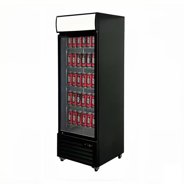 ES-400H Beverage Cooler Fridge with Glass Showcase Display for Retail Stores
