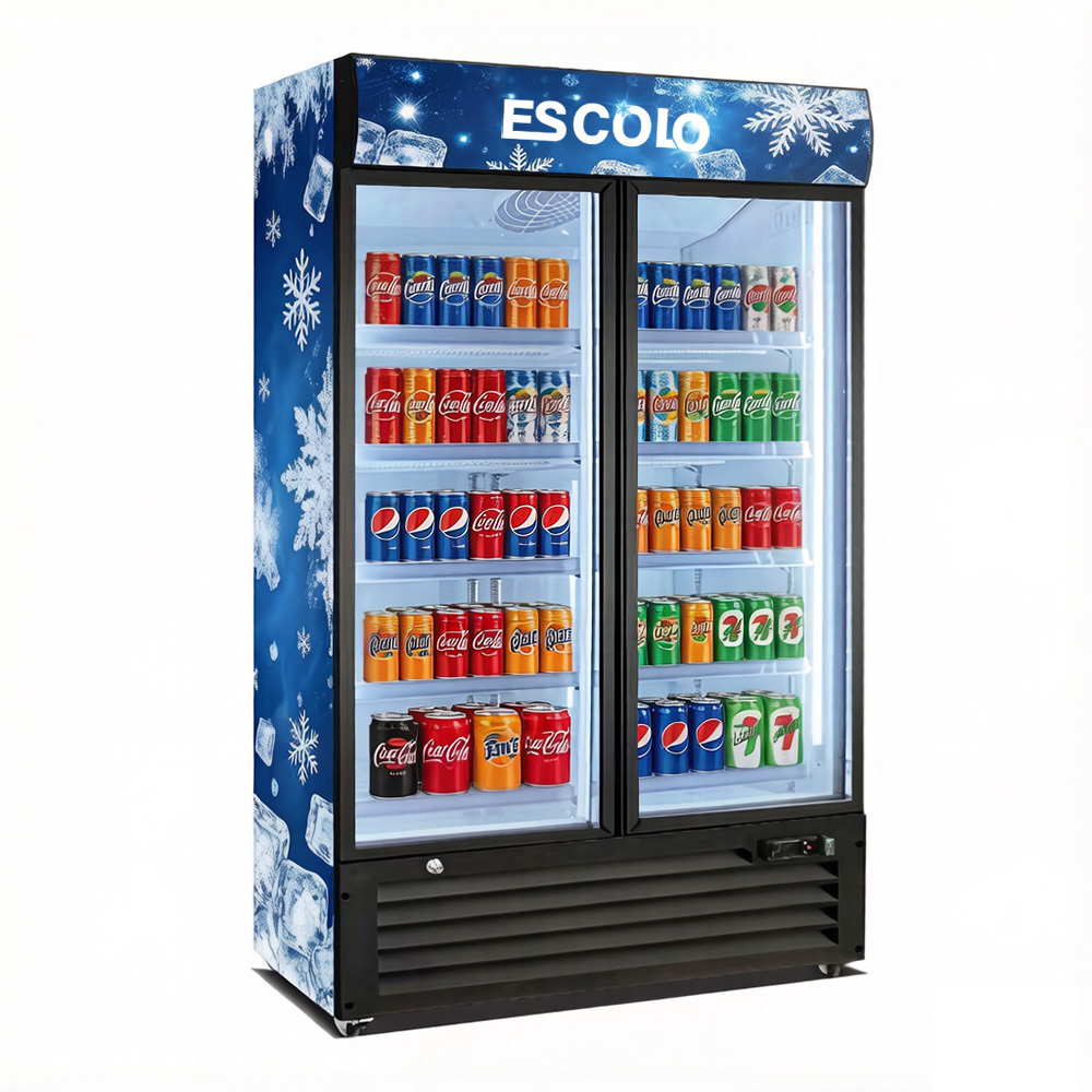 1400L Upright Glass Door Beverage Merchandiser for Retail Stores & Gas Stations