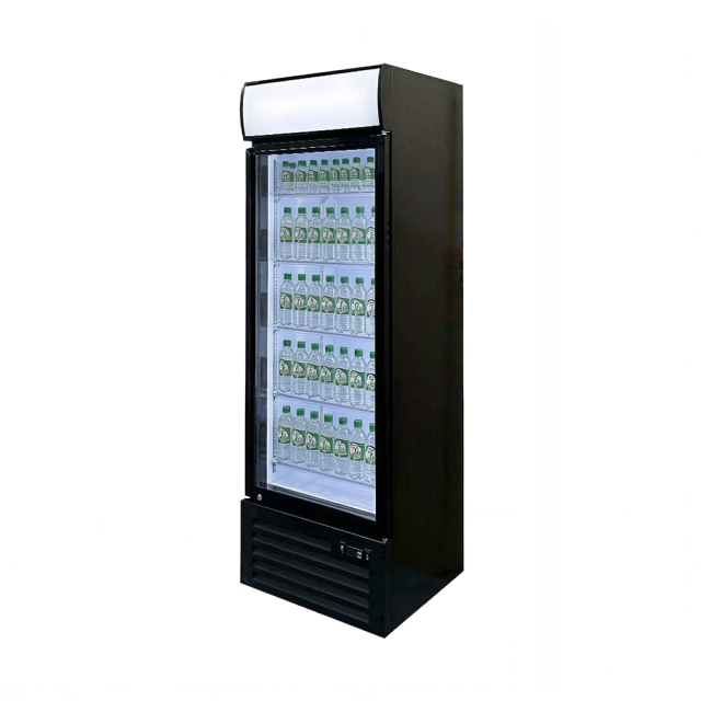Vertical Beverage Refrigerator for upright glass door beverage cooler Retail Use