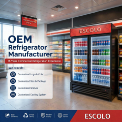 1400L Upright Glass Door Beverage Merchandiser for Retail Stores & Gas Stations