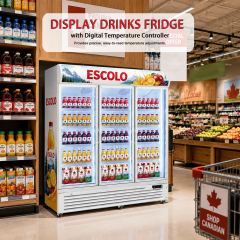 3 Door Beverage Cooler Retail Display Refrigerator – ES-1985HS Lightbox Display Cooler
