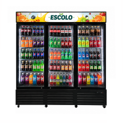 3 Door Beverage Cooler Retail Display Refrigerator – ES-1985HS Lightbox Display Cooler