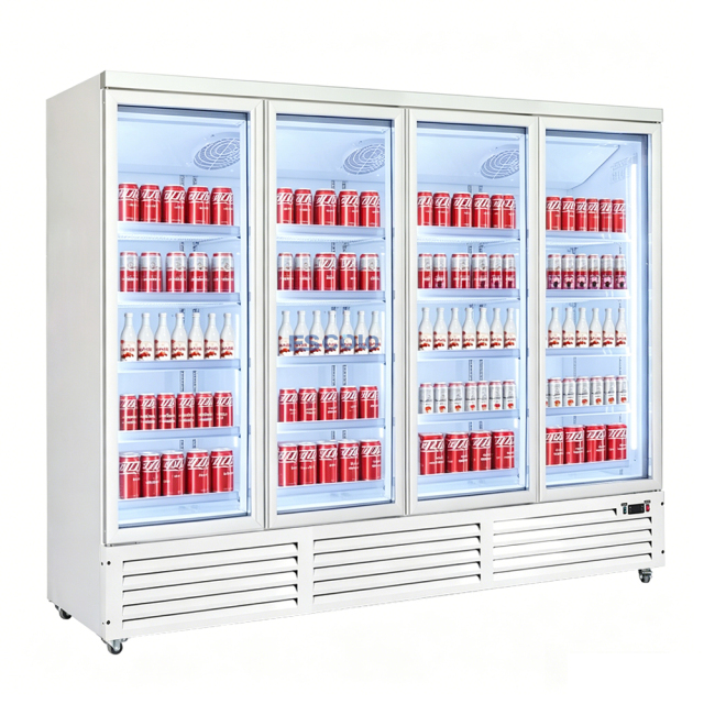 Beverage Cooler Refrigerator ES-B2500-4M 2000L Commercial Display Solution