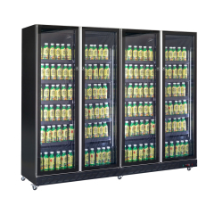 4-Door Beverage Display with Supermarket Showcase Refrigerator and Smart Control