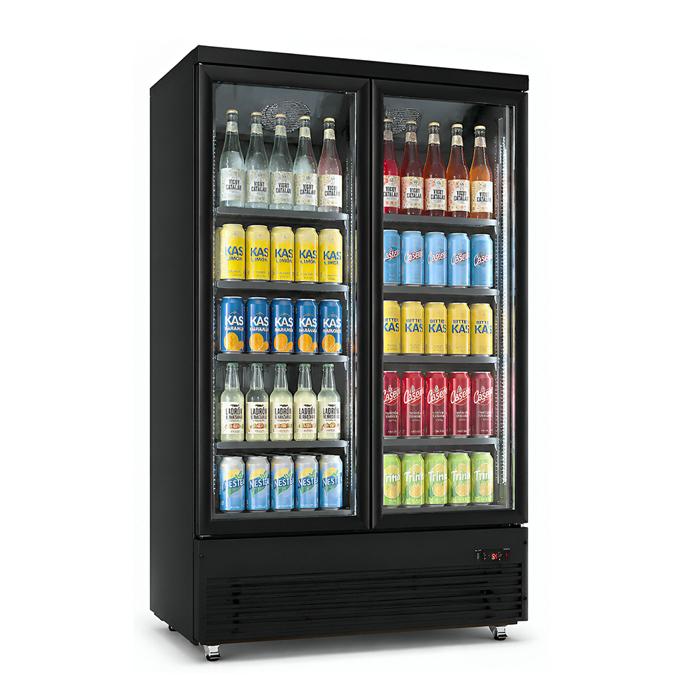 Glass Door Upright Commercial Drink Display Refrigerator